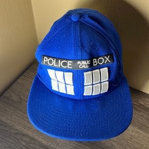Dr Who 6Panel TARDIS SnapBack Hat Color Blue